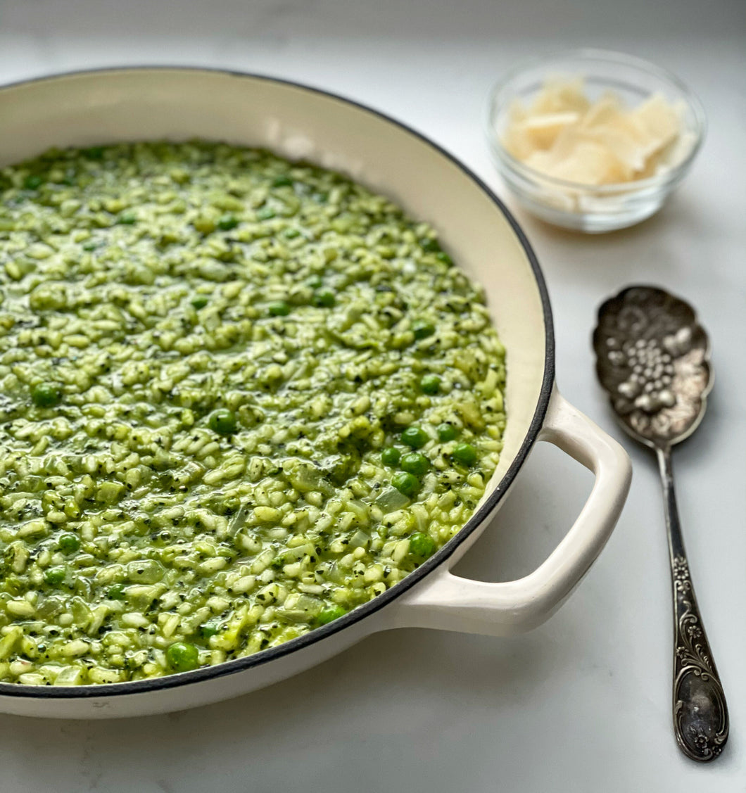 Baby Spinach and Pea Risotto