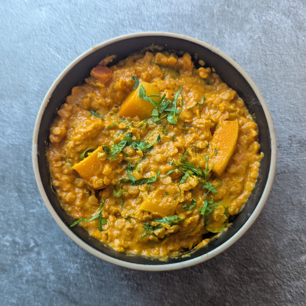 Roast Pumpkin and Lentil Curry