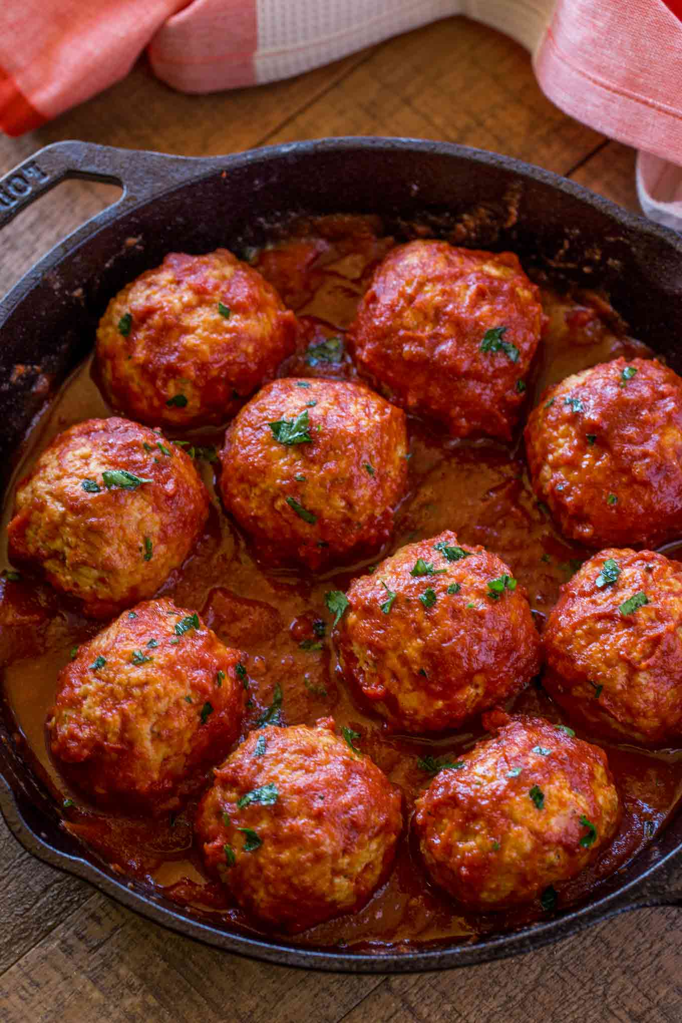 Chicken Parmesan Meatball in a Tomato Sauce with Herbs – Pete's Cooking